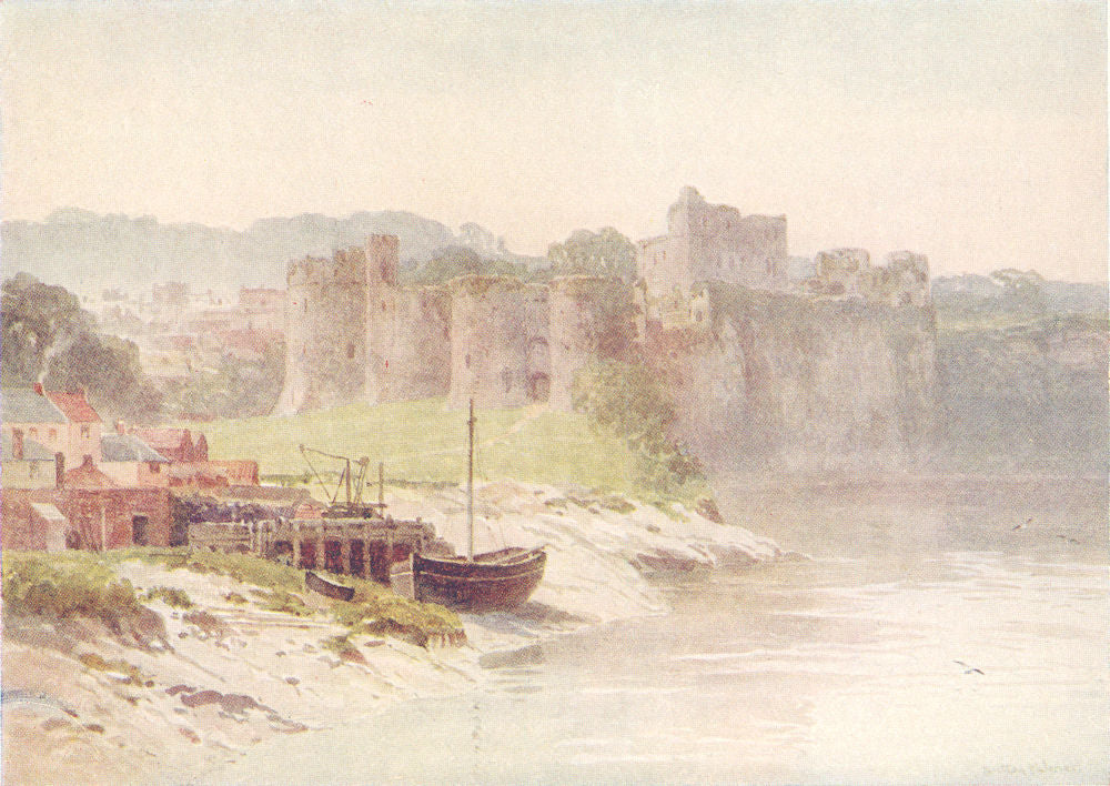 WALES. Chepstow Castle 1926 old vintage print picture